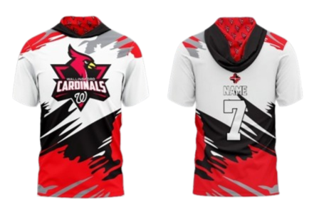 Cardinals Tri-Color Short Sleeve Hoodie