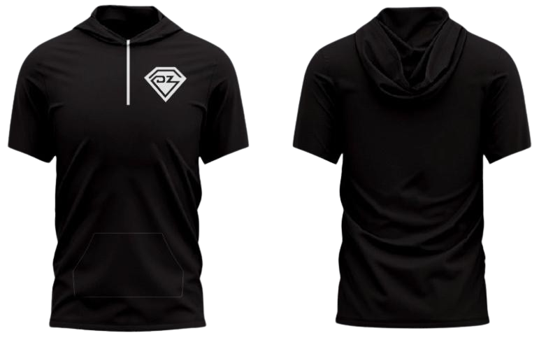 DZ Short Sleeve Hoodie w/ Zipper